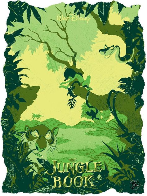 The Jungle Book Poster, The Jungle Book Illustration, Jungle Poster Design, The Jungle Book Art, Mogli Jungle Book, Jungle Graphic Design, Jungle Book Movie, Jungle Poster, Pop Art Graffiti