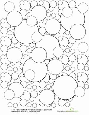 Kindergarten Coloring Shapes Worksheets: Bubble Coloring Page Zentangle Patterns, Bubble Coloring, Kindergarten Coloring, Free Motion Quilting, Dot Painting, Color Therapy, Coloring Book Pages, Dots Art, Coloring Pictures