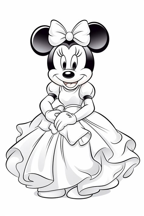 Disney Characters Coloring Pages, Mickey Mouse Drawing, Disney Coloring Pages Printables, Disney Characters Pictures, Minnie Mouse Printables, Mickey Coloring Pages, Minnie Mouse Coloring Pages, Minnie Mouse Drawing, Mickey Mouse Drawings