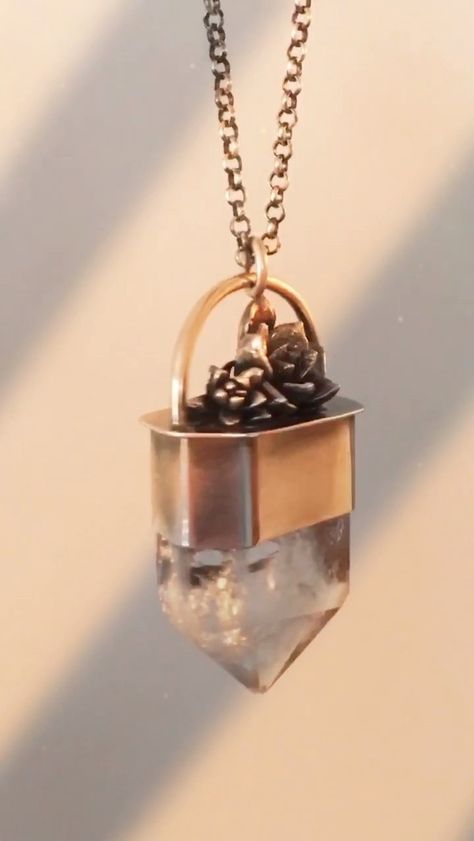 Large lodolite garden quartz crystal point pendant necklace - https://etsy.me/3IXRpLB - @etsy #lodolitecrystal #crystaltower… | Instagram Spiritual Magic, Magic Healing, Witch Goth, Necklace Stack, Talisman Jewelry, Grunge Fairy, Crystal Point Necklace, Punk Grunge, Garden Quartz