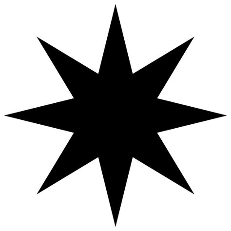 File:8-Point-Star black.svg - Wikimedia Commons Icon For Website, Eight Pointed Star, Star Icon, Web Design Mobile, Chaos Magic, Website Icons, Info Graphics, Mobile Web Design, Texture Graphic Design