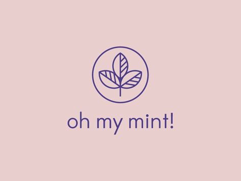 Logos, Mint Logo Design, Mint Branding, Mint Illustration, Mint Logo, Chocolate Logo, Logo Minimalista, Leaf Logo, Saint Charles
