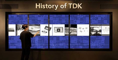 Digital Timeline | History Zone |TDK Museum History, Timeline Installation, Timeline History, Museum History, Interactive Timeline, Interactive Installation, History Museum, Fun Learning, Wall