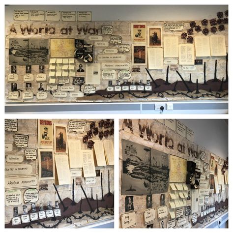 Interactive Bulletin Board Ideas, Ww1 Display, Classroom Displays Secondary, History Bulletin Boards, Display Boards For School, Class Bulletin Boards, Classroom Boards, Working Wall, Interactive Bulletin Board