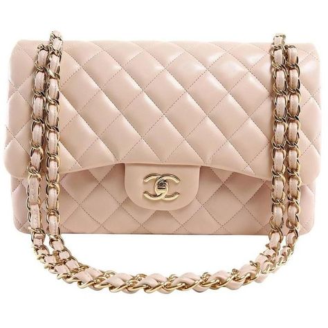 Preowned Chanel Light Pink Lambskin Jumbo Classic (25,690 AED) ❤ liked on Polyvore featuring bags, handbags, pink, chanel handbags, pale pink purse, chanel purse, quilted chain purse and quilted handbags Chanel Handbags Red, Bag Wishlist, Beautiful Wardrobe, Tas Chanel, Chanel Purses, Structured Shoulder, Chanel Shoulder Bag, Chain Purse, Classic Flap Bag