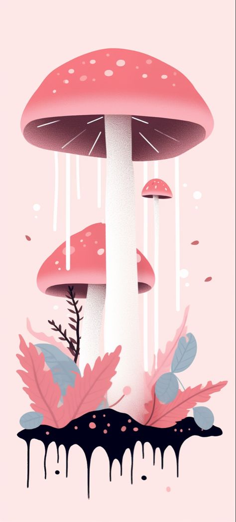 #mushrooms #painting #pink #redbubble #wallpaper #iphone #iphonewallpapers #graphicdesign #psychadelic #fungus #foregers #blur #pastel #drip #cute #folkart #storybook #whimsical #krepes #vector #vectorart #drawing #digital Pastel, Pink Mushroom Drawing, Pink Mushroom Wallpaper, Psychadelic Mushroom, Drippy Wallpapers, Mushrooms Painting, Rabbit Wallpaper, Mushroom Wallpaper, Mushroom Tattoos