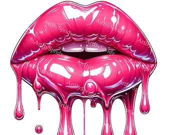 Scream Graphic Design, Women Lips Drawing, Png Graphics Design, Drip Aesthetics, Pink Graphic Design, Lips Clipart, Dripping Effect, Pink Lips Art, Lip Artwork