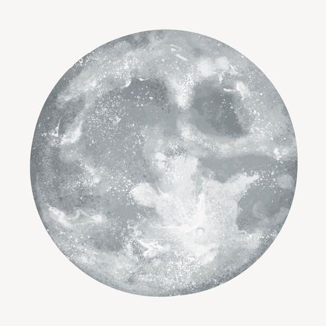 Moon Illustration Vector, Moon Illustrator, Moon Illustration Art, Full Moon Illustration, Luna Sticker, Luna Anime, Moon Vector Illustration, Tee Illustration, Cartoon Moon