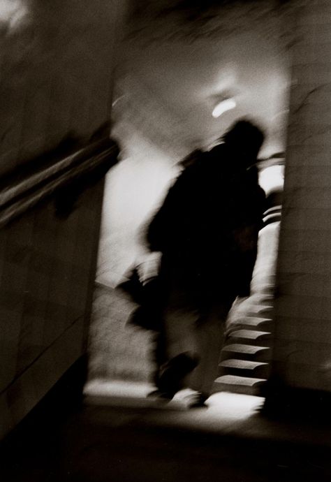 Louis Stettner (American, 1922 - 2016) | Subway (blurry person), from "Movism" series, 1984. Photography, Art, Blurry Person, Louis Stettner, Silver Print, Gelatin Silver Print, Sculpture Park, Des Moines, Art Center