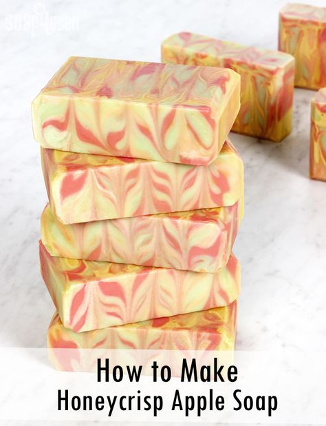 Apple Soap Recipe, Apple Soap, Honeycrisp Apple, Soap Queen, Diy Soap Recipe, Cold Process Soap Recipes, Soap Tutorial, Soap Making Recipes, Soap Ideas