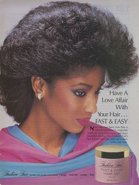 1980s Black Hairstyles, 1980 Hairstyles, Black 80s Fashion, 80s Fashion 1980s, Black Hair History, 1980s Makeup And Hair, 1980s Makeup, 1980s Hair, Beauty Ads