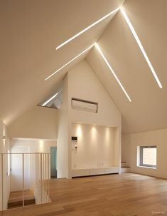 Architectural Ceiling Lighting, Lights For Slanted Ceilings, Attic Ceiling Lighting, Lighting For Attic Ceilings, Slanted Ceiling Design, Slanted Ceiling Lighting, Attic Lights, Vaulted Ceiling Lighting, Skylight Design