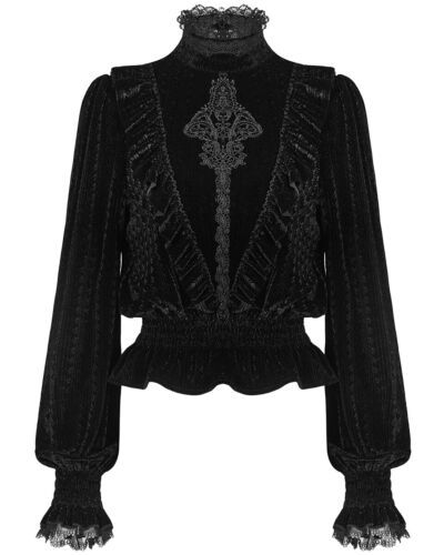 Find many great new & used options and get the best deals for Punk Rave Womens Gothic Top Black Velvet Lace Long Sleeve Steampunk Victorian at the best online prices at eBay! Free delivery for many products. Gothic Tops, Gothic Steampunk, Punk Rave, Velvet Blouses, Lace Long Sleeve, Velvet Lace, Mein Style, Goth Outfits, Dieselpunk