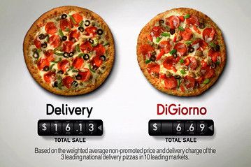 Comparison Ads | Flickr - Photo Sharing! Comparison strategy Using delivery loosely helps to keep the other company they might be referencing from getting business through the ad.   In this comparison they're showing off price in comparison to getting the same pizza. Comparison Ads, Pizza Branding, Skincare Inspiration, Pizza Delivery, Bulk Up, Food Ads, Poster Ads, Ads Creative, Creative Ads