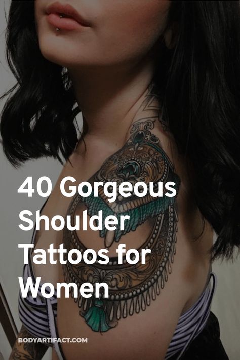 Half Shoulder Tattoo For Women, Arm Tattoos For Women Shoulder, Shoulder To Shoulder Tattoo, Women’s Shoulder Tattoos, Tattoo Ideas Unique For Women Shoulder, Coverup Tattoo Ideas For Women Shoulder, Woman’s Shoulder Tattoo, Women’s Shoulder Tattoo Ideas, Shoulder Cap Tattoos For Women Feminine