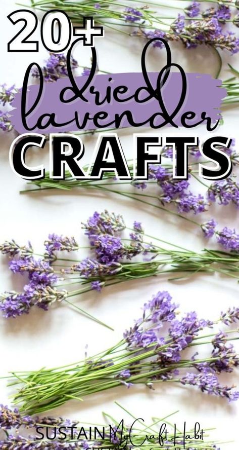 Dried Lavender Diy Ideas, Things To Do With Lavender Buds, Lavender Projects Easy Diy, Dried Lavender Uses Decor, Dried Lavender Wreath, Diy Lavender Wreath, Pressing Lavender, Crafts With Lavender, Lavender Wands Diy How To Make