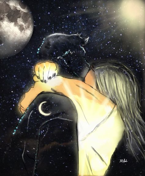 Soulmates Art, Foto Disney, Moon Love, Epic Love, 2160x3840 Wallpaper, Love Moon, Moon Drawing, Romance Art, Sun Art