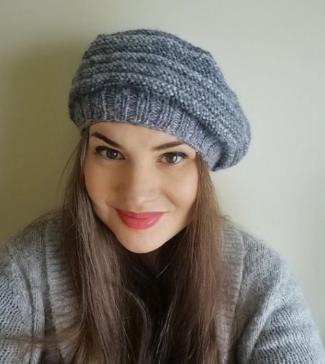 Ava Beret for Aran yarn Knitting pattern by Agnese Beret Knitting Pattern, Fashion For Winter, Slouchy Beret, Yarn Knitting, Pattern Knitting, Easy Knitting Patterns, Pdf Knitting Pattern, Knit In The Round, Beret Hat