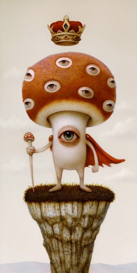 Pop Surrealism, Naoto Hattori, Surealism Art, Yokohama Japan, Psy Art, Lowbrow Art, Mushroom Art, Creepy Art, Visionary Art