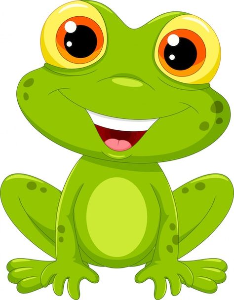 Cute Frog Cartoon, Frog Cartoon, Baby Animal Drawings, Frog Drawing, Aktivitas Montessori, Cute Frog, Frog Art, Cute Cartoon Animals, Art Drawings For Kids