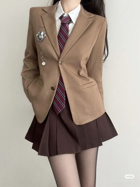 School Uniform Outfits, School Uniform Fashion, School Uniform Girls, Uniform Fashion, 가을 패션, 여자 패션, Kawaii Clothes, Teenage Fashion Outfits, Casual Style Outfits