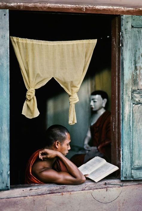 Take a look at the photos that photojournalist Steve McCurry has taken of people reading around the world. They are gorgeous and inspiring. http://www.flavorwire.com/314365/gorgeous-photographs-of-people-reading-around-the-world?all=1# Yangon, Infinite Library, Beautiful Energy, People Reading, Bohemian Life, Afghan Girl, Steve Mc, Steve Mccurry, Photographs Of People