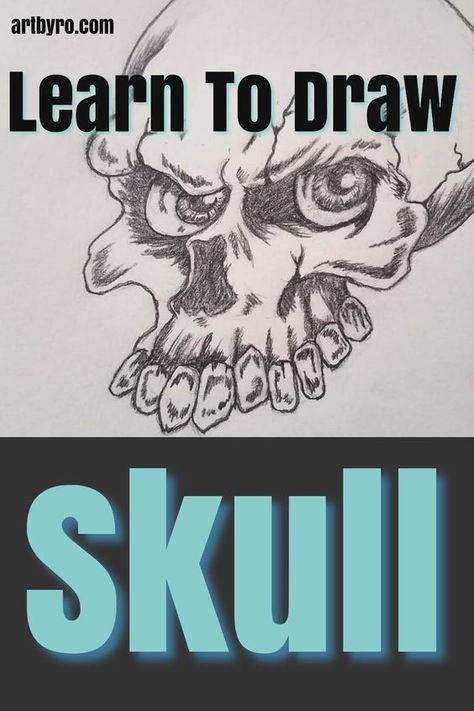 How To Step By Step Draw, Skull Artwork Sketches, Skull Drawing Tutorial Step By Step, Cool Skull Drawings Easy, How To Draw Skulls Step By Step, How To Draw A Skull Step By Step Easy, Easy Skull Drawing Simple, Skull Art Drawing Sketches, Easy Drawings Step By Step Sketches