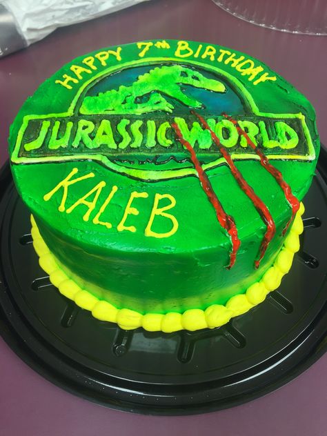 Home Bakery, Jurassic World Cake, World Cake, Home Bakery Business, Happy 7th Birthday, Bakery Business, 10th Birthday, 7th Birthday, Jurassic World