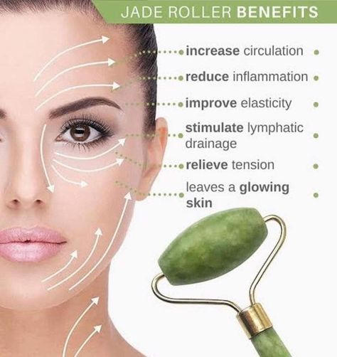 Benefits of a Jade Roller Jade Rolling, Jade Face Roller, Facial Massage Roller, Lemongrass Spa, Facial Routines, Skincare Serum, Stone Massage, Tighten Pores, Face Roller