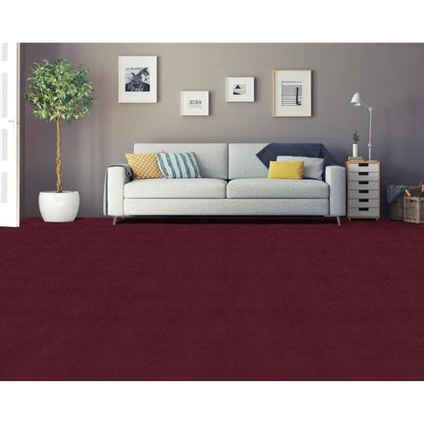 Achim Nexus 12-Pack 12-in Burgundy Berber/Loop Peel-and-Stick Carpet Tile in the Carpet Tile department at Lowes.com Kids Room Wall Color, Classic Carpet, Round Carpet Living Room, Carpet Blue, Textured Carpet, Carpet Squares, Carpet Texture, Brown Carpet, Cheap Carpet Runners