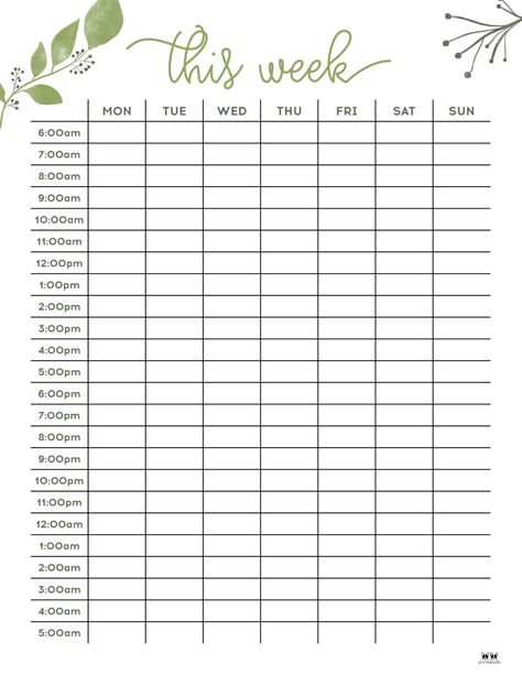 Hourly Planners - FREE Printables | Printabulls Week Planer, Struktur Teks, Daily Planner Printables Free, Free Daily Planner, Weekly Planner Free Printable, Daily Planner Hourly, Weekly Hourly Planner, Study Planner Printable, Weekly Planner Free