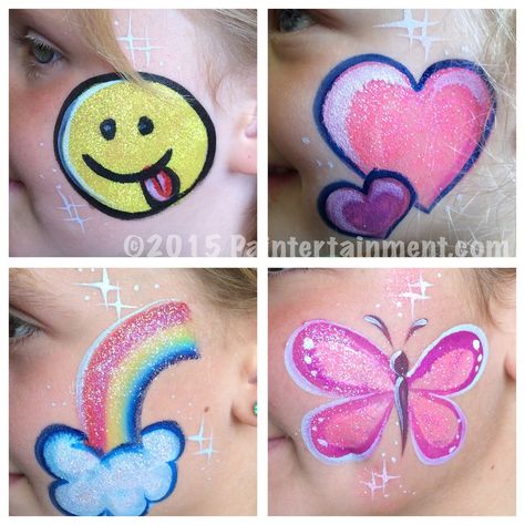 Easy Face Painting Ideas For Kids Simple, Easy Face Painting Ideas For Kids Simple Cheek Art, Simple Face Painting Ideas For Kids, Small Face Paint, Kids Face Painting Easy, Easter Face Paint, Face Paint Designs, Easy Face Painting Designs, Cheek Art