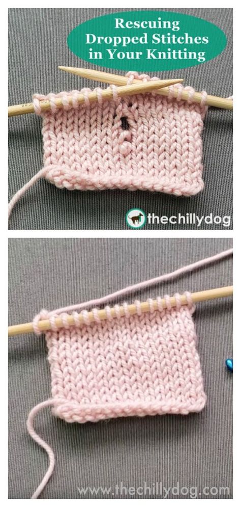 Amigurumi Patterns, How To Pick Up A Dropped Stitch In Knitting, Dropped Stitches Knitting, Dropped Stitch Knitting, Yarn Activities, Knitting Tutorial For Beginners, Room Crafts, Basic Knitting, Knitting 101