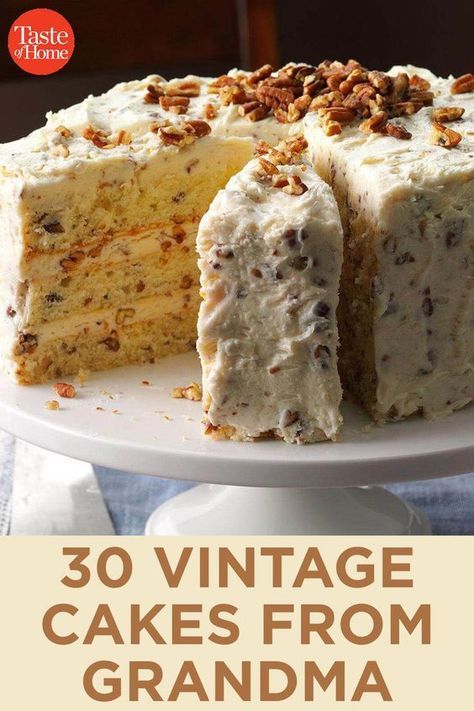 Grandma Cake, Whoopie Pie, Vintage Cakes, Slow Cooker Desserts, Monkey Bread, Dessert Bar, Butter Pecan, Food Cakes, Vintage Cake