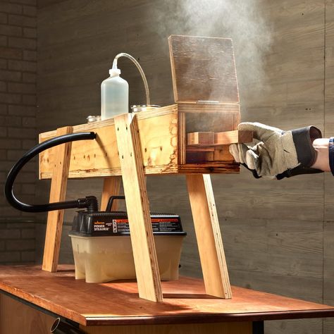 Wood Steam Bending, Steam Box For Bending Wood, Steam Bending Wood Projects, How To Bend Wood With Water, Fun Wood Projects, Steam Bent Wood, Bending Plywood, Bend Wood, Bending Wood