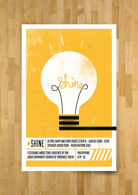 Shine Design  I did an illustration very similar to this! Though this is decidedly better. Event Posters, Plakat Design Inspiration, Simple Poster Design, Posters Conception Graphique, Minimalist Poster Design, Typographie Inspiration, Flyers Design, Graphic Design Collection, Graphisches Design