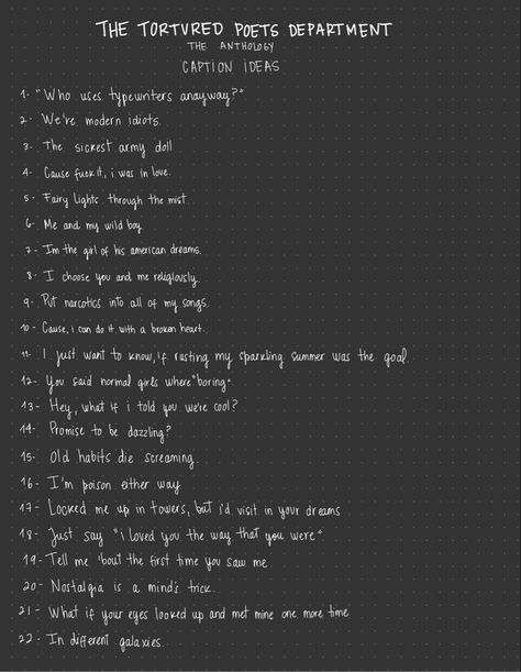 Instagram caption ideas, tiktok caption ideas Taylor Swift caption ideas. The anthology by taylor swift. Caption ideas for summer 2024. Breakup caption ideas. Tortured Poets Department Captions, Whatsapp Bio Ideas Taylor Swift, Taylor Lyrics Caption, Taylor Swift Selfie Captions, Taylor Captions For Instagram, Taylor Swift Debut Quotes, Taylor Swift Lyrics For Instagram Bio, Tortured Poets Department Quotes, Taylor Swift Concert Captions