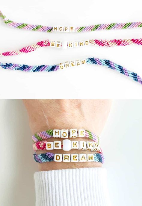 How To Make DIY Beaded Friendship Bracelets Friendship Bracelets Beads, Yarn Friendship Bracelets, Friendship Bracelets With Names, Beaded Friendship Bracelets, Diy Braided Bracelet, Heart Friendship Bracelets, Diy Friendship Bracelet, Bracelets Beads, Yarn Bracelets