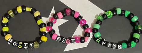 Matching Jewelry For Trio, Trio Kandi Bracelets, 3 Matching Bracelets, Matching Bracelets 3 People, Group Bracelets Ideas, Bff Bracelets For 3 Bffs, Trio Matching Bracelets, Trio Bracelet Ideas, Trio Friendship Bracelets