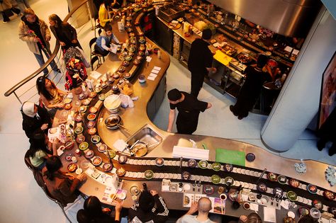 Yo Sushi | Yo! Sushi restaurant at Selfridge's in Manchester… | Peter Morgan | Flickr Sushi Store, Sushi Display, Sushi Train, Conveyer Belt, Pub Snack, Yo Sushi, Standing Bar, Sushi Go, Conveyor Belt Sushi