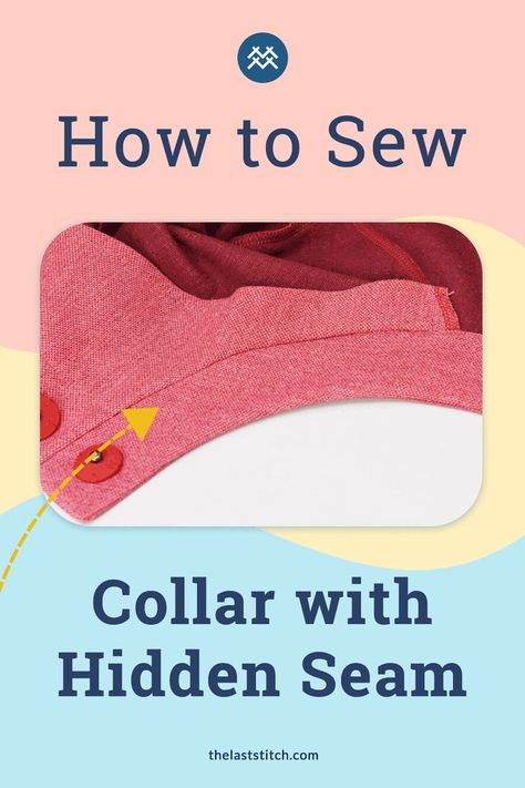 Have you looked into more high-end RTW knits with collars and have been intrigued by how they manage to hide the entire back neck seam allowance, without using a back facing or a band to cover the back neckline seam? In this step-by-step tutorial, I will show you exactly how it is done so that you too can sew a knit collar with a hidden, enclosed seam. Stylish Tops For Girls, Sewing Collars, Sewing Machine Basics, Sewing Tops, Seam Allowance, It Is Done, Sewing Class, Collar Pattern, Fashion Videos