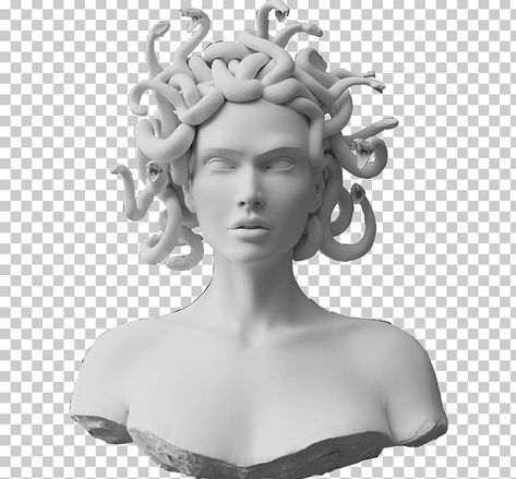 Medusa Black And White, Medusa Sculpture, Gorgon City, Classical Sculpture, Medusa Gorgon, Medusa Art, Arte Punk, Png Art, Free Png Downloads