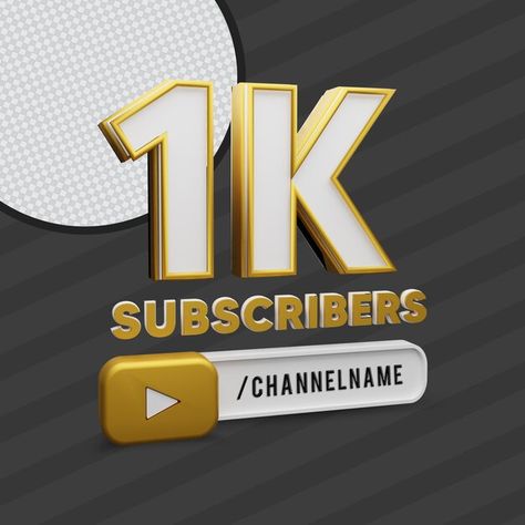 1k youtube subscribers 3d render | Premium Psd #Freepik #psd #1000-likes #1k #thank-you-subscribers #1000-subscribers 1k Youtube Subscribers, यूट्यूब लोगो, Banner Template Photoshop, New Instagram Logo, 1k Subscribers, Youtube Names, Youtube Editing, Youtube Banner Backgrounds, Youtube Banner Template