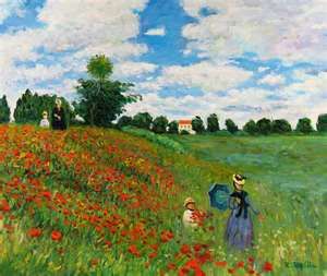 Poppies At Augentille - Claude Monet Artist Monet, Painting Poppies, Monet Painting, Claude Monet Art, Claude Monet Paintings, Plein Air Landscape, Monet Art, Day Day, Monet Paintings