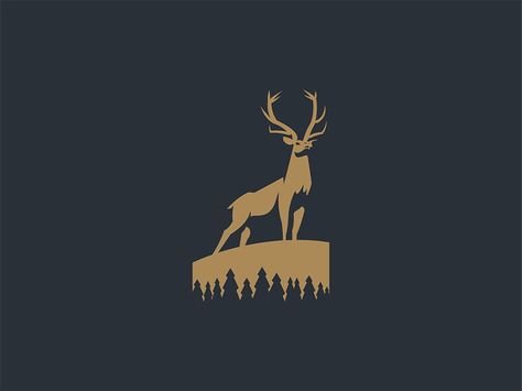 Elk Deer Design Logo, Hunting Logo, Logo Deer, Crest Embroidery, Logo Animal, Inspiration Logo Design, Deer Design, Minimal Logo Design, Pet Logo Design