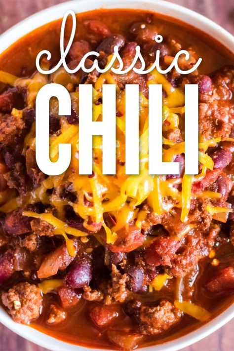 Chili Recipe With Chili Beans, Chili Recipe Mild, Easy Good Chili Recipes, Easy Hearty Chili Recipe, Bean And Beef Chili, Easy Chile Beans Recipe, Good Chili Recipes Ground Beef, Chili Recipe In Crockpot, Easy Classic Chili Recipe