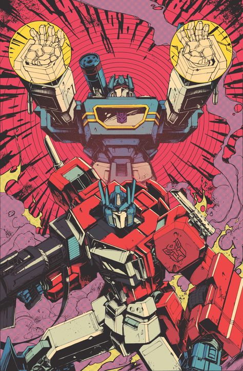 IDW have posted the retailer incentive cover artwork for the upcoming Transformers 56 on their Tumblr account. The retailer incentive features the art of Kei Zama and colors by Josh Burcham, and is a cool retro styled piece of artwork which recalls the strong lines and dynamic look of the cover art of the later Marvel Transformers comics from the 1980s and early 1990s. Transformers 56 is hitting comic stores this Wednesday, so be sure to check it out! Transformers