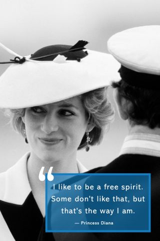 "I like to be a free spirit. Some don't like that, but that's the way I am." Princess Diana Quotes, Diana Quotes, Helping Others Quotes, Putri Diana, Royal Family Pictures, Diana Princess Of Wales, Queen Outfit, Princes Diana, Elisabeth Ii