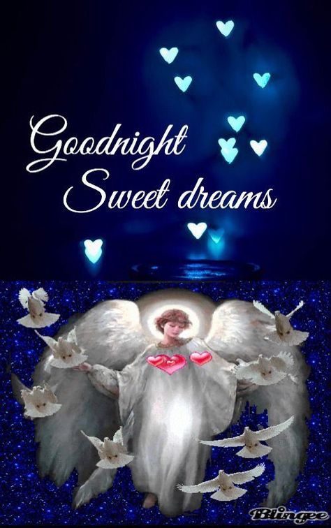 Angelic Good Night Picture Pictures, Photos, and Images for Facebook, Tumblr, Pinterest, and Twitter Goodnight Angels, Good Night Angel, Christmas Nails Winter, Diy Christmas Nail Art, Night Angel, Rest Well, Good Evening Greetings, God Natt, Evening Greetings