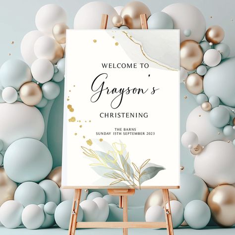 Welcome To My Baptism, Baby Christening Decorations, Christening Decorations Boy, Baby Naming Ceremony Decorations, Baptismal Decorations Boy Backdrops, Christening Party Ideas, Naming Ceremony Decorations, Christening Backdrop, Christening Theme